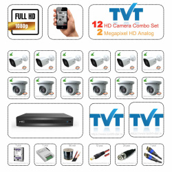 TVT HD 12 Camera Set Combo Kit
